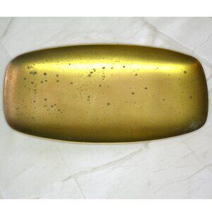 Gorham Giftware Brass Jewelry/Trinket Tray MCM Home Decor Metalware Footed